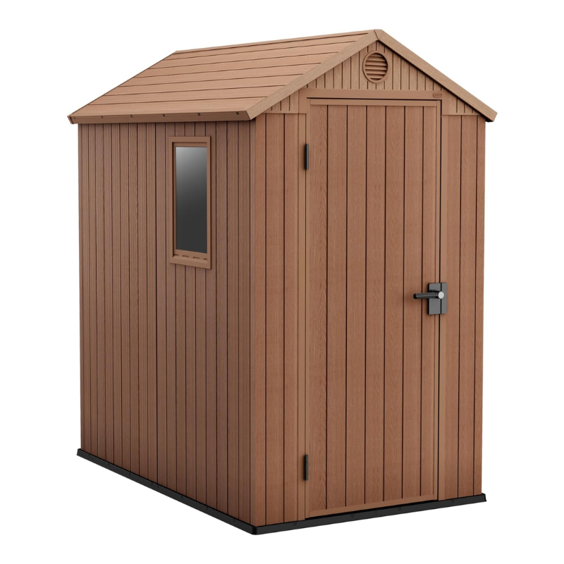4x6 Outdoor Garden Storage Shed with Lockable Door & Heavy-Duty Floor