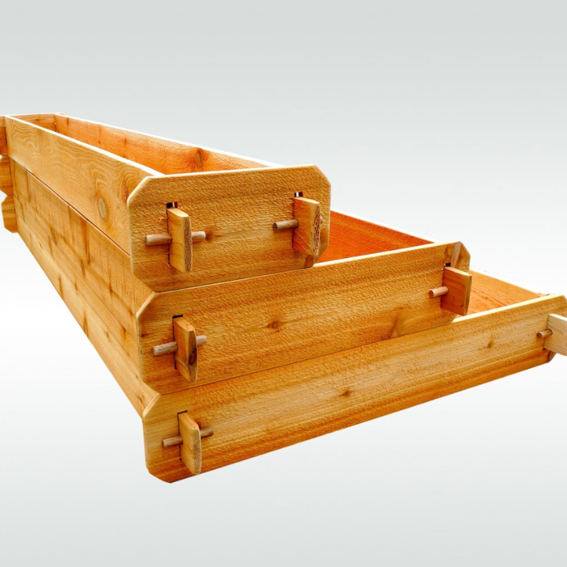 B-Stock Cedar Raised Garden Bed Kit, Large 3-Tier Outdoor Planter, Stackable Cedar Garden Bed 36 x 72 Inch