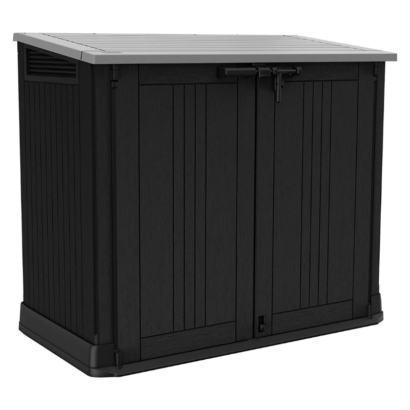 Keter Store-It-Out Nova 880L Outdoor Storage Shed | Dark Grey | Lockable Resin Bin Store