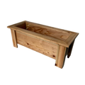Handmade Cedar Wood Rectangle Planter Box, Outdoor Wooden Flower and Herb Planter for Garden, Patio and Balcony