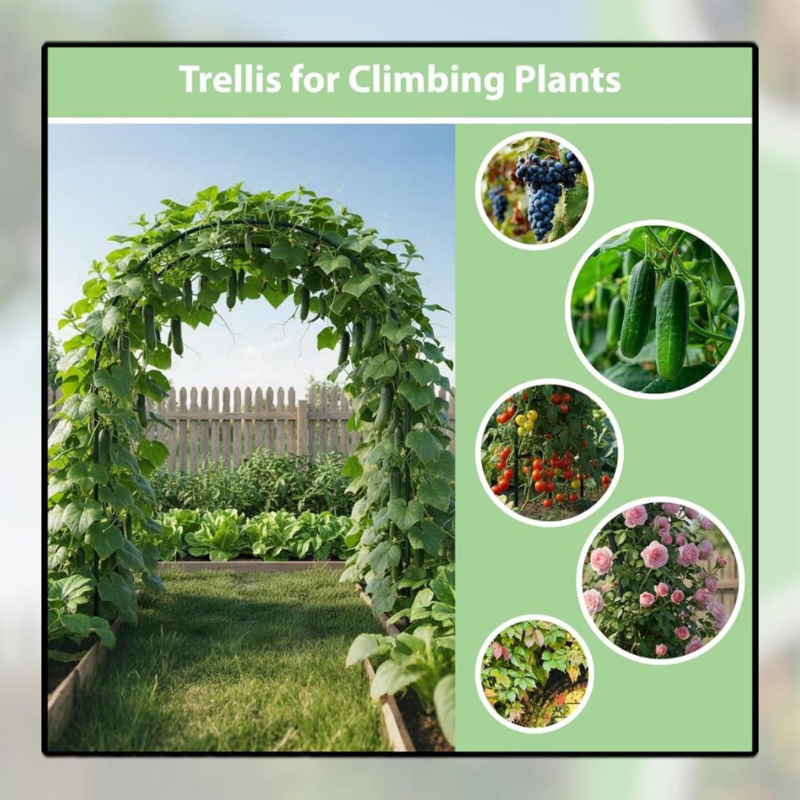 7.8FT Metal Garden Arch Trellis for Climbing Plants, Outdoor Arbor Arch Frame for Weddings, Garden Vines and Floral Decorations