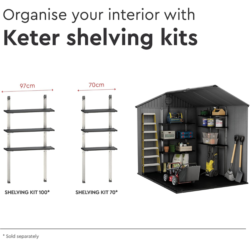 6x8 Outdoor Garden Storage Shed with Double Doors, Floor & Ventilation