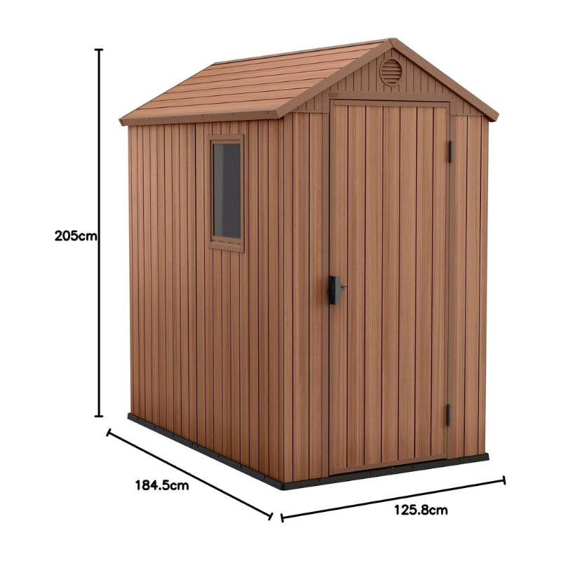 4x6 Outdoor Garden Storage Shed with Lockable Door & Heavy-Duty Floor